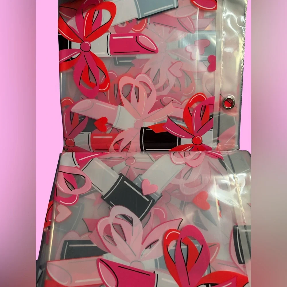 Betsey Johnson NWT Classic Betsey Lipstick Design Peva Shower Curtain Liner